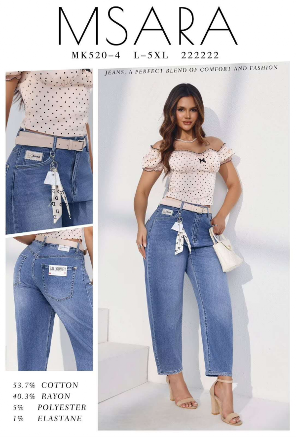 Spodnie damskie jeans Roz L-5XL, 1 Kolor Paczka 12 szt 1